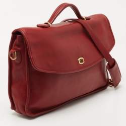 Coach Red Leather Lexington Briefcase Bag