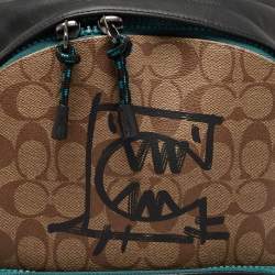 Coach Multicolor Signature Coated Canvas and Leather West Backpack 