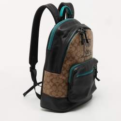 Coach Multicolor Signature Coated Canvas and Leather West Backpack 