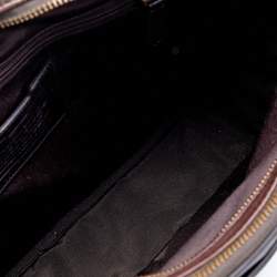 Coach Two Tone Dark Brown Leather Commuter Briefcase 