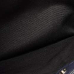 Coach Dark Blue Leather Perry Slim Laptop Bag