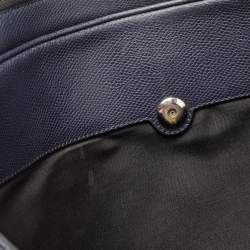 Coach Dark Blue Leather Perry Slim Laptop Bag