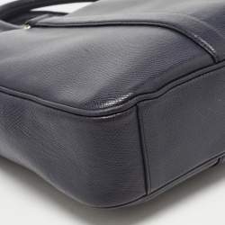 Coach Dark Blue Leather Perry Slim Laptop Bag