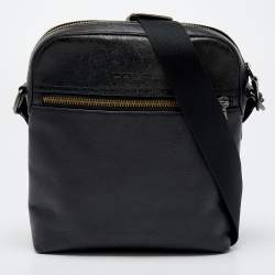 Coach Black Leather Messenger Bag