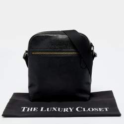 Coach Black Leather Messenger Bag
