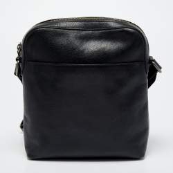 Coach Black Leather Messenger Bag