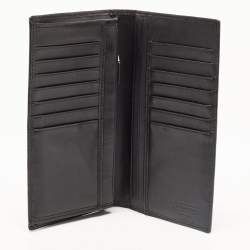 Coach Black Signature Embossed Leather Breast Pocket Long Wallet