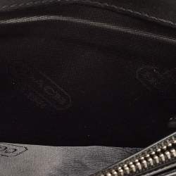 Coach Black Signature Embossed Leather Breast Pocket Long Wallet