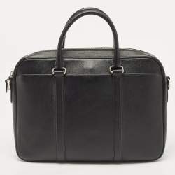 Coach Black Leather Perry Slim Laptop Bag