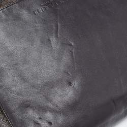 Coach Black/Brown Signature Coated Canvas and Leather Charles Messenger Bag