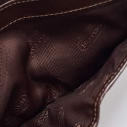 Coach Beige/Brown Signature Canvas Compact Bifold Wallet    