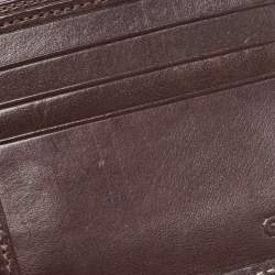 Coach Beige/Brown Signature Canvas Compact Bifold Wallet    