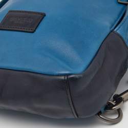 Coach Two Tone Blue Leather Sling Bag