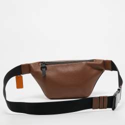 Coach Beige/Black Canvas and Leather Thompson Belt Bag
