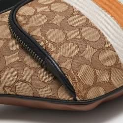 Coach Beige/Black Canvas and Leather Thompson Belt Bag