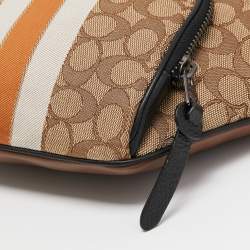 Coach Beige/Black Canvas and Leather Thompson Belt Bag
