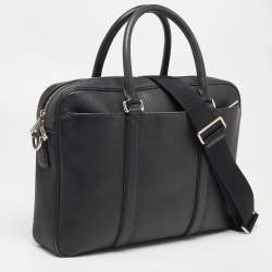 Coach Black Leather Metropolitan Briefcase/Laptop Bag