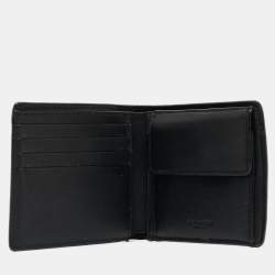 Coach Black Signature Embossed Leather Bifold Wallet