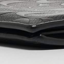 Coach Black Signature Embossed Leather Bifold Wallet