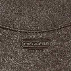 Coach Brown Leather Double Zip Travel Organizer 