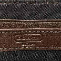 Coach Brown Leather Double Zip Travel Organizer 