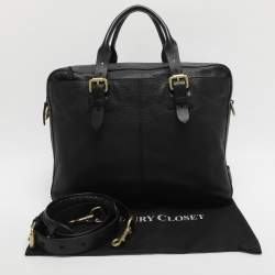 Pre Owned Cole Haan Black Leather Briefcases