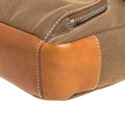 Cole Haan Brown Canvas Messenger Bag