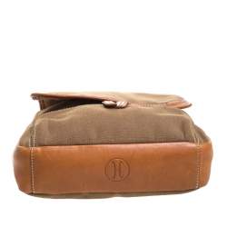 Cole Haan Brown Canvas Messenger Bag