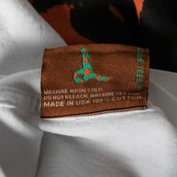 Pre Owned Come Tees White Turning Point Printed Long Sleeve T-Shirt L