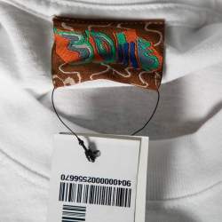 Pre Owned Come Tees White Turning Point Printed Long Sleeve T-Shirt L