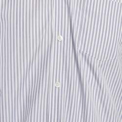 Comme des Garcons Blue/White Cotton Detachable Sleeve Shirt XS