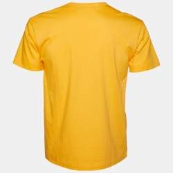 Comme des Garcons Play Yellow Heart Patch Cotton Crew Neck T-Shirt L