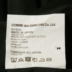Comme des Garcons Black Cotton Heart Applique Detail Shirt S