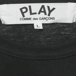 Comme des Garcons Black Printed Jersey T-Shirt L