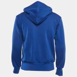 Comme des Garcons Blue Heart Applique Jersey Hoodie S