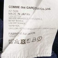 Pre Owned Comme des Garcons Blue Play Black Heart Applique Jersey T-Shirt S