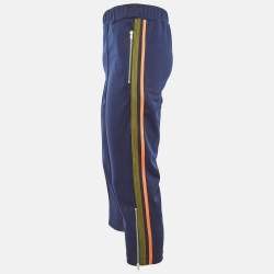 Pre Owned Comme des Garçons Shirt Blue Jersey Striped Track Pants S