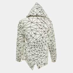 Pre Owned Comme des Garcons Homme Plus White Geometric Crepe Jacket M