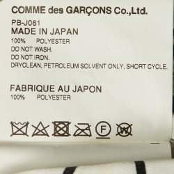 Pre Owned Comme des Garcons Homme Plus White Geometric Crepe Jacket M