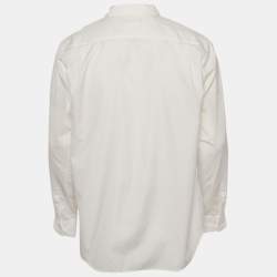 مملوكة مسبقًا Comme des Garcons White Cotton Frilled Shirt M
