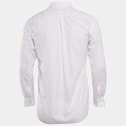 مملوكة مسبقًا Comme des Garcons White Patch Work Cotton Shirt S