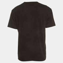 Pre Owned Comme des Garçons PLAY Black Double Heart Jersey T-Shirt XL