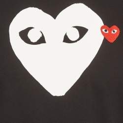 Pre Owned Comme des Garçons PLAY Black Heart Graphic Jersey T-Shirt XL