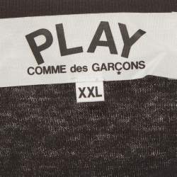Pre Owned Comme des Garçons PLAY Black Heart Graphic Jersey T-Shirt XL