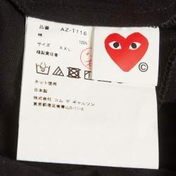 Pre Owned Comme des Garçons PLAY Black Heart Graphic Jersey T-Shirt XL