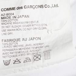 Comme des Garçons Play White Heart Applique Shirt L