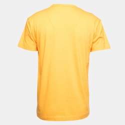 Comme des Garcons Play Yellow Heart Patch Cotton Crew Neck T-Shirt XL