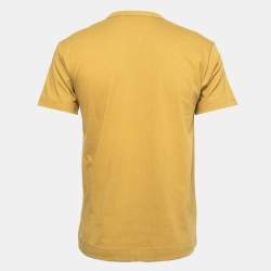 Comme des Garcons Play Ochre Heart Patch Cotton Crew Neck T-Shirt L