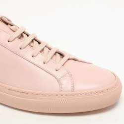 Common Projects Pink Leather Achilles Low Top Sneakers Size 43