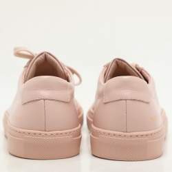 Common Projects Pink Leather Achilles Low Top Sneakers Size 43